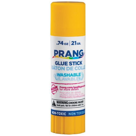 Prang Clear Glue Sticks, Washable, .74oz, 60 Count