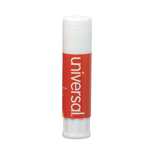 Universal® Glue Stick, 0.74 Oz, Applies And Dries Clear, 12/pack UNV75750