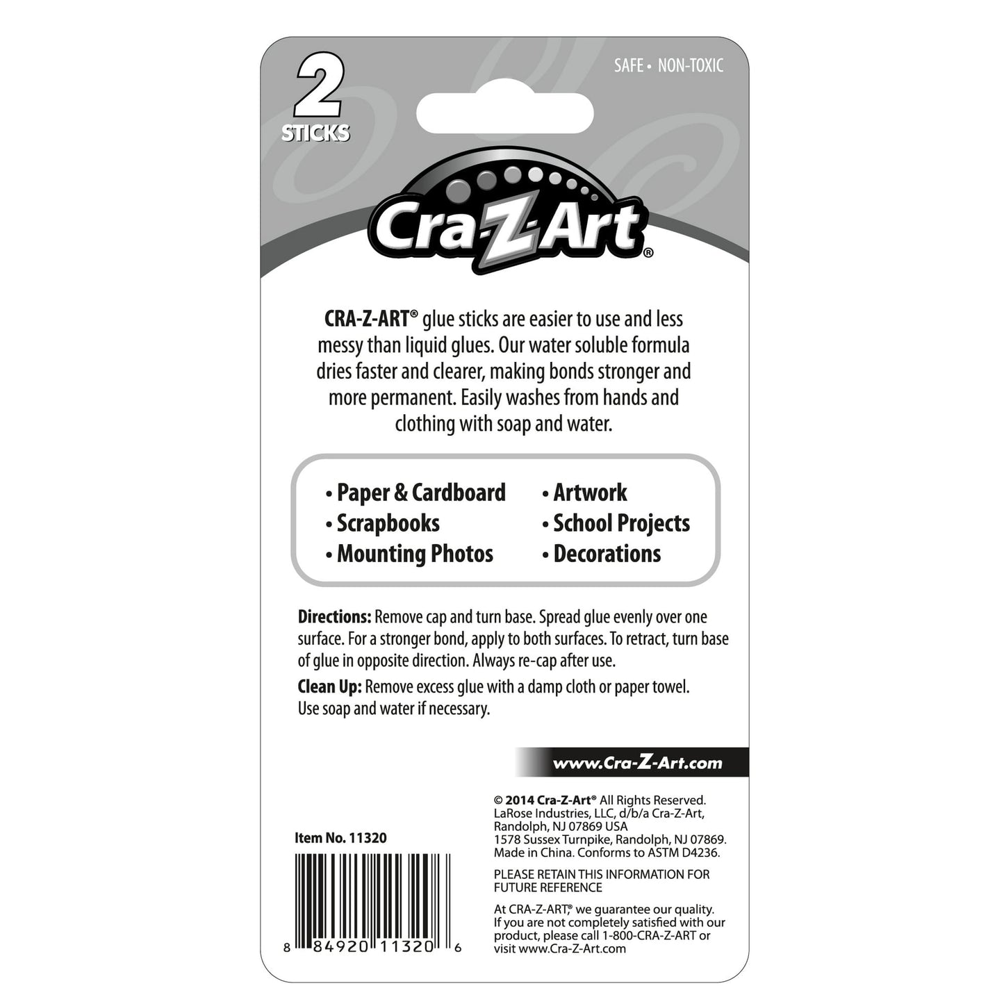 ( 3 Pack ) Cra-Z-Art Washable Glue Sticks, Disappearing Purple, 2 Count, 1.5oz