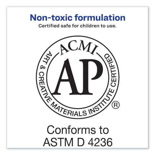 6PC Avery Permanent Glue Stic, 0.26 oz, Applies White, Dries Clear