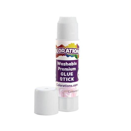Colorations Washable Premium White Glue Sticks (0.32 oz ea) - Set of 30
