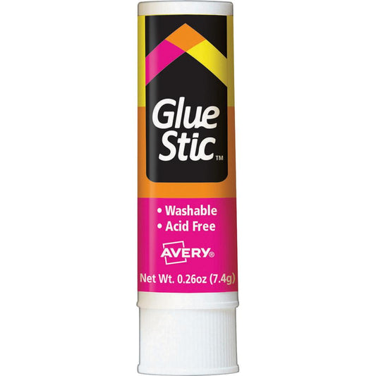 Avery® Permanent Glue Stic - 0.26 fl oz - 12 / Box - White