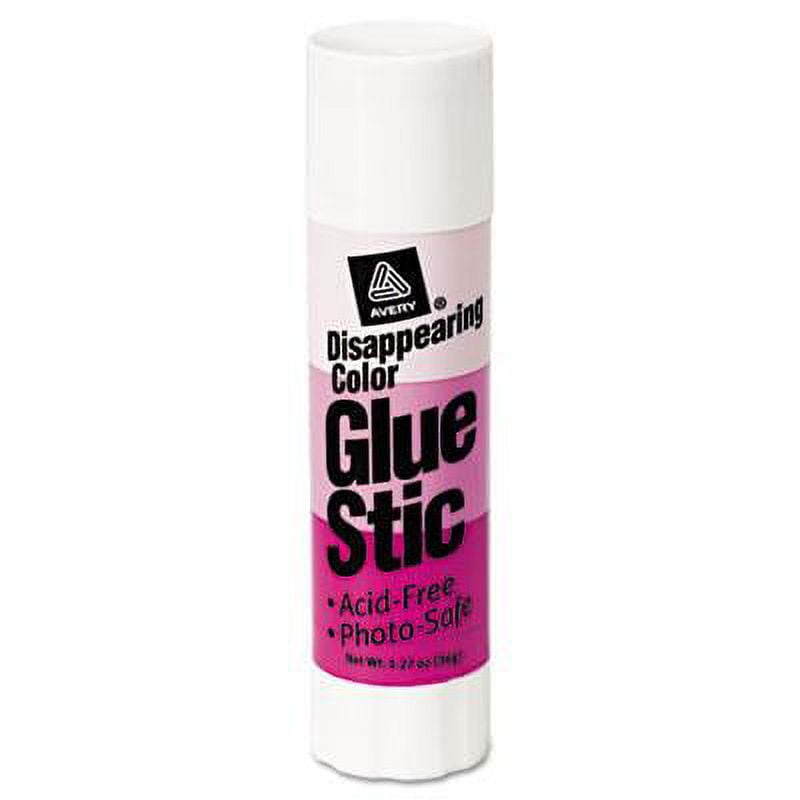 Avery-4PK Permanent Glue Stic, 1.27 Oz, Applies Purple, Dries Clear
