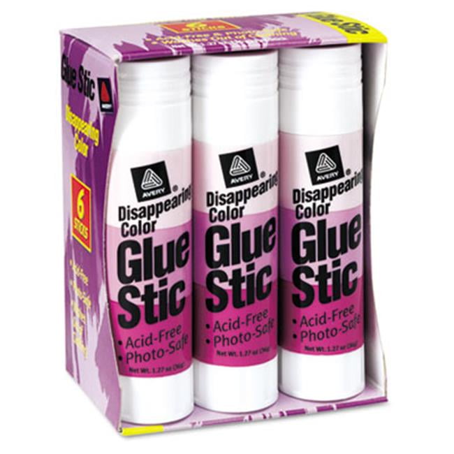 Avery Purple Application Permanent Glue Stics 1.27 oz 6 Pack