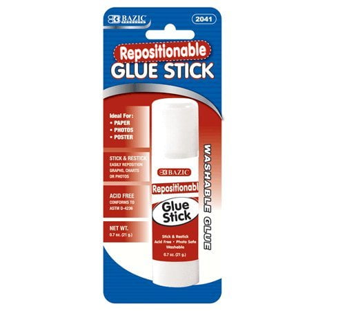 BAZIC 21 g. / 0.7 Oz. Large Repositionable Glue Stick