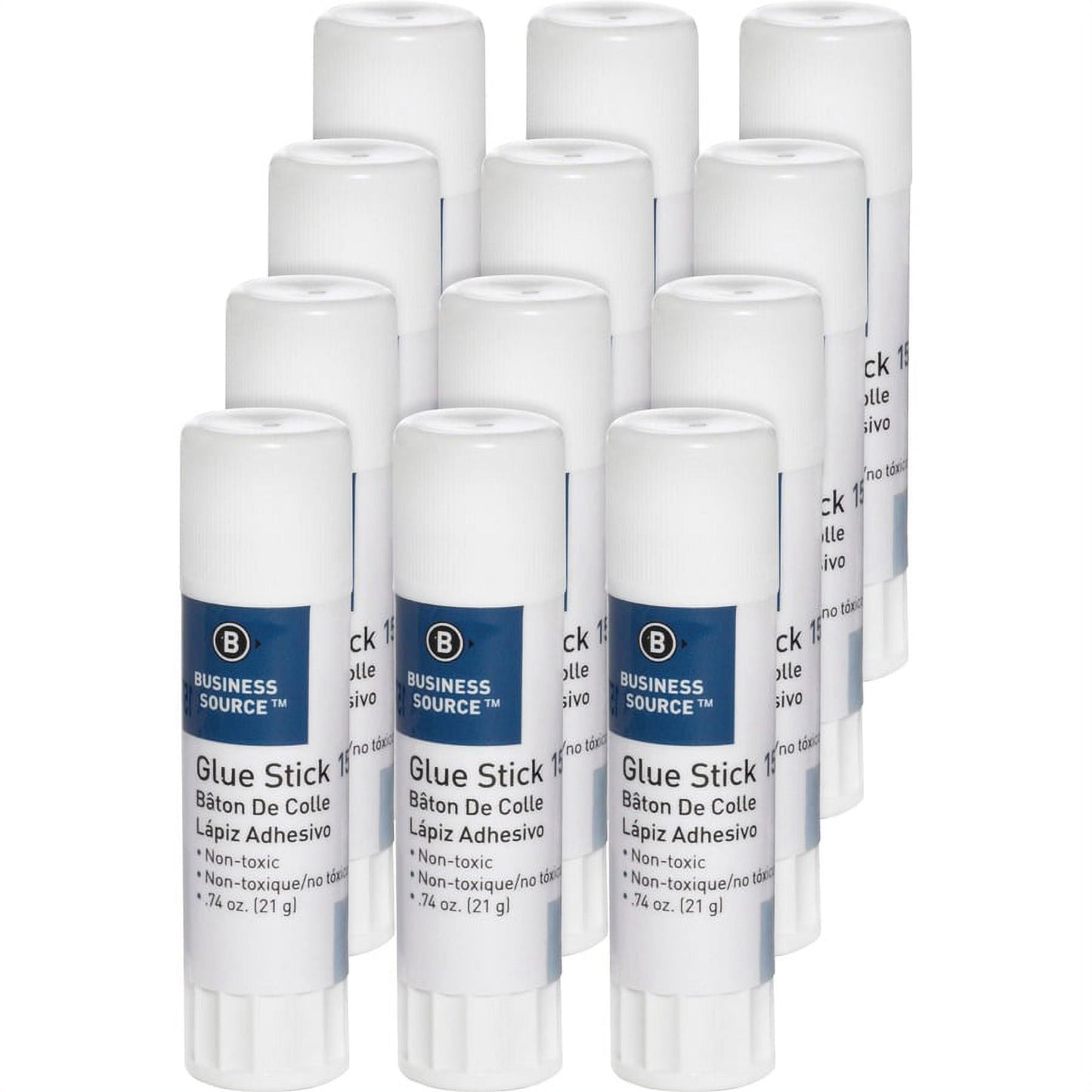 Business Source Glue Stick - 0.74 oz - 12 / Pack | Bundle of 2 Packs