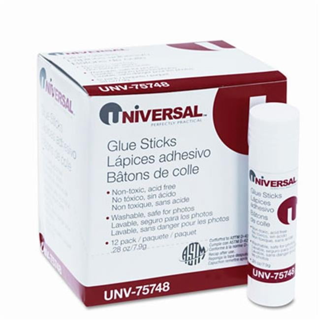 Universal Permanent Glue Stick .28oz Stick 12 Pack