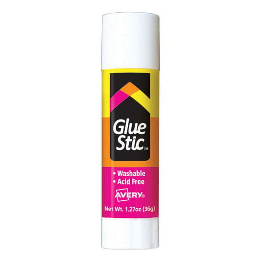 Permanent Glue Stic, 1.27 Oz, Applies White, Dries Clear | Bundle of 5 Each