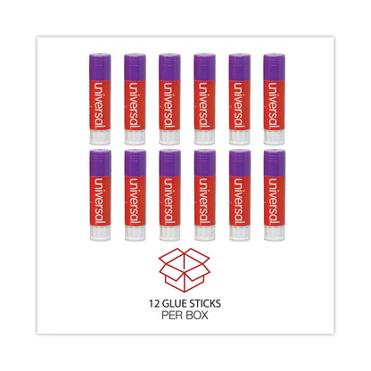 Universal UNV74748 0.28 oz. Dry-Clear Glue Sticks - Purple (12/Pack)