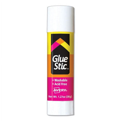10PK Avery Clear Application Permanent Glue Stic, 1.27-oz., Stick