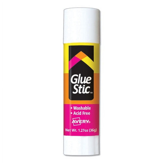 10PK Avery Clear Application Permanent Glue Stic, 1.27-oz., Stick