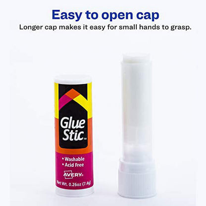 Avery Glue Stick Value Pack White, Washable, Nontoxic, 0.26 oz. Permanent Glue Stic, 18pk (98089)