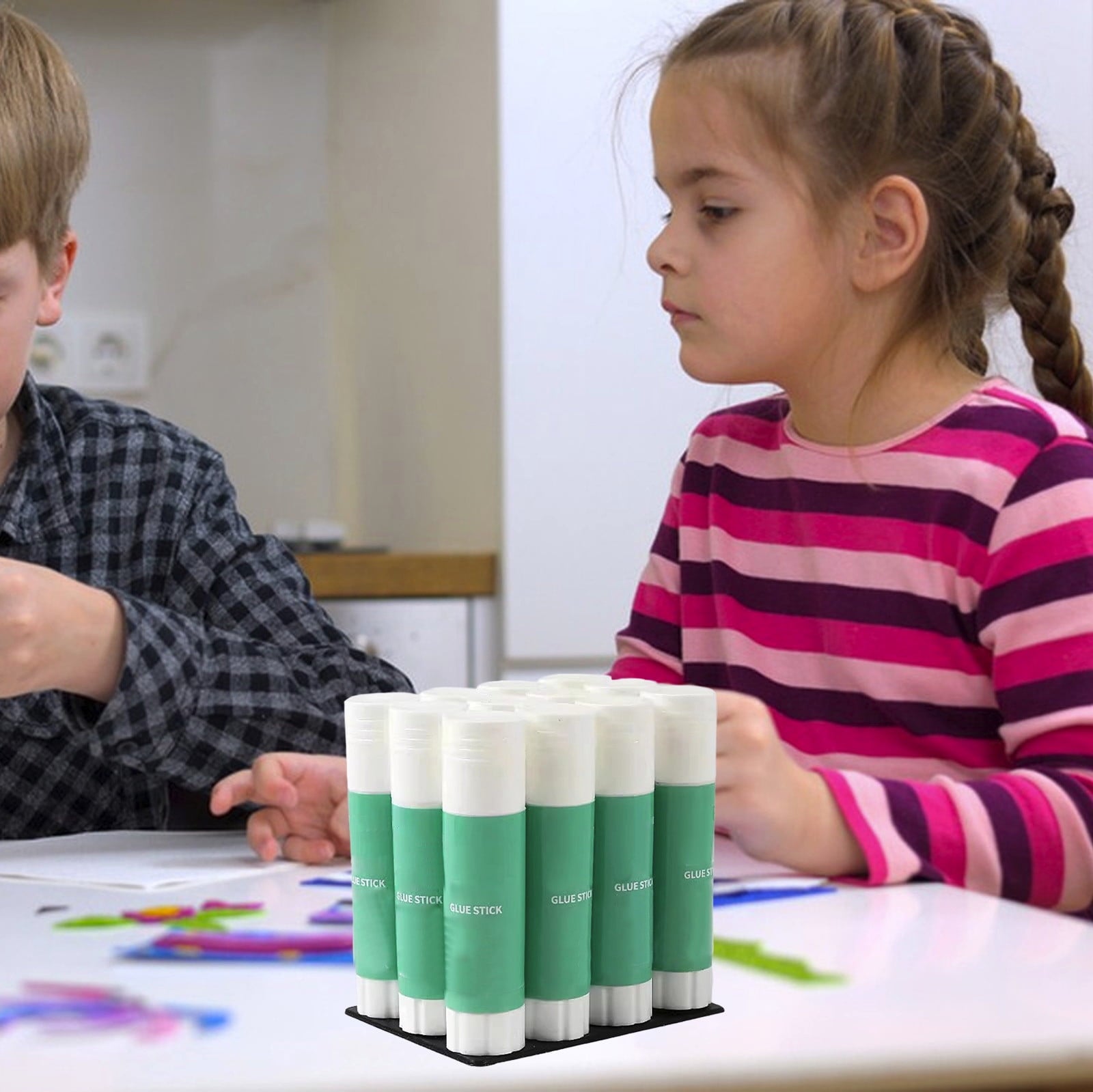 12 Pcs Jumbos Glue Sticks, All Purpose Stick Glue, White Solid Glue Sticks, Glue Sticks Bulks Classroom, Strong Hold Easy Stick Quicks Drying, 0.32 Ounce