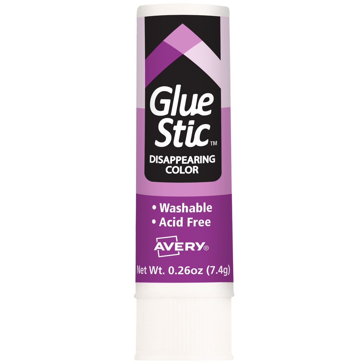 Avery Glue Stic Disappearing Purple Color, 0.26 oz., Permanent, 18/BX