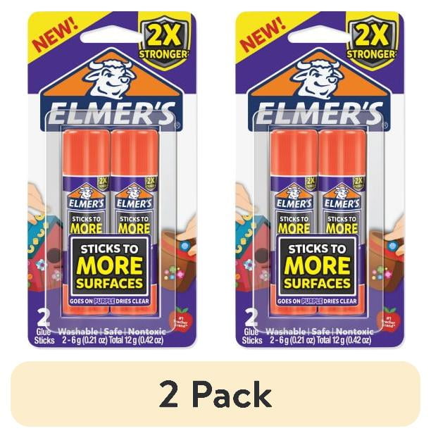 (2 pack) Elmer’s Extra Strength School Glue Sticks, Washable, 6 Gram, 2 Count