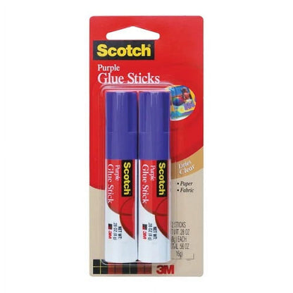 3M - 7010383411 - Scotch Purple Glue Stick 6108-2N .28 oz 2-Pack (2EA)