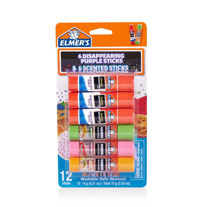 ( 4 Pack ) Elmer’s Scented Glue Sticks Variety Pack, Safe, Non-toxicSchool Glue, 6 Gram, 12 Count, 1 Hour Dry