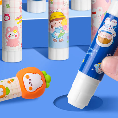 SUSHANG Cute Animal Shaped Glue Stick, Practical Cartoon Glue Sticks, All Purpose White Glue Sticks, Lovely Stationery Binding Tool for 𝗦𝗰𝗵𝗼𝗼𝗹 Office Home Crafting