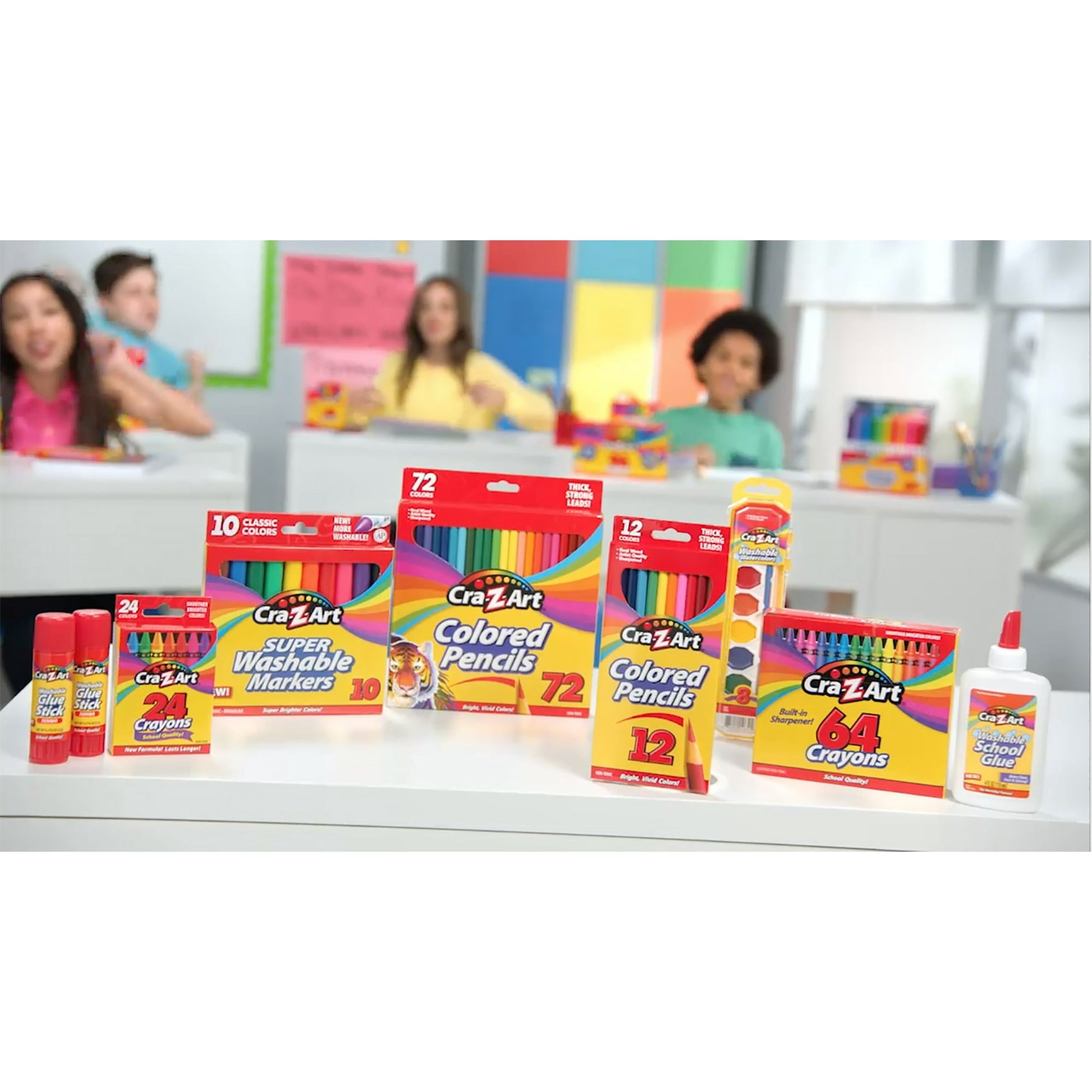 ( 3 Pack ) Cra-Z-Art Washable Glue Sticks, Disappearing Purple, 2 Count, 1.5oz