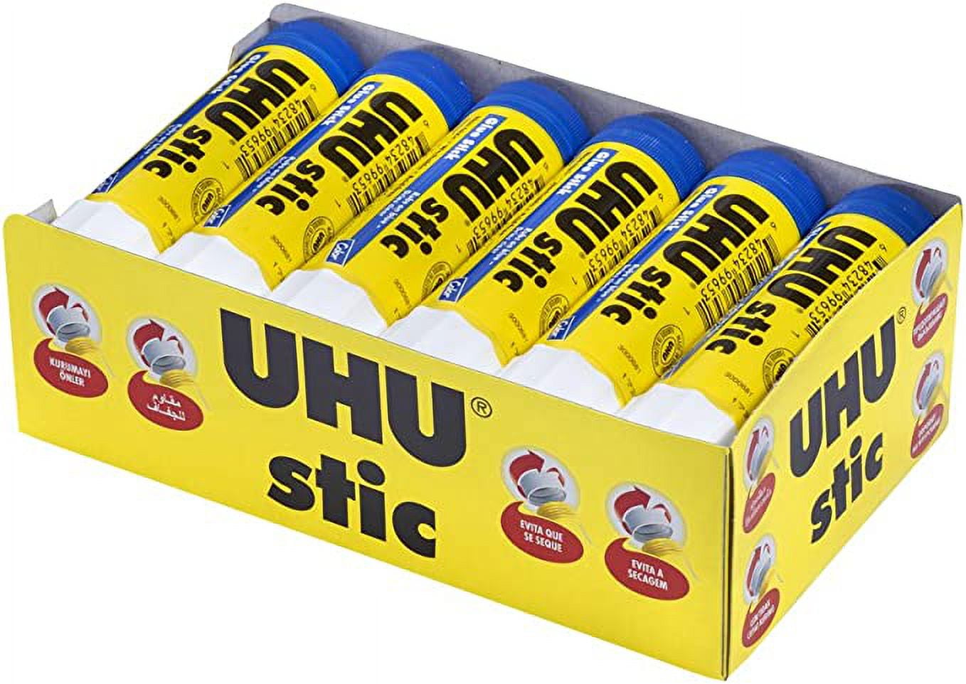 Saunders STD99653 1.41 oz UHU Stick Color Glue Stick, Blue