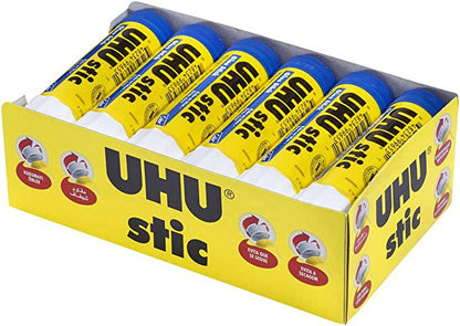Saunders STD99653 1.41 oz UHU Stick Color Glue Stick, Blue