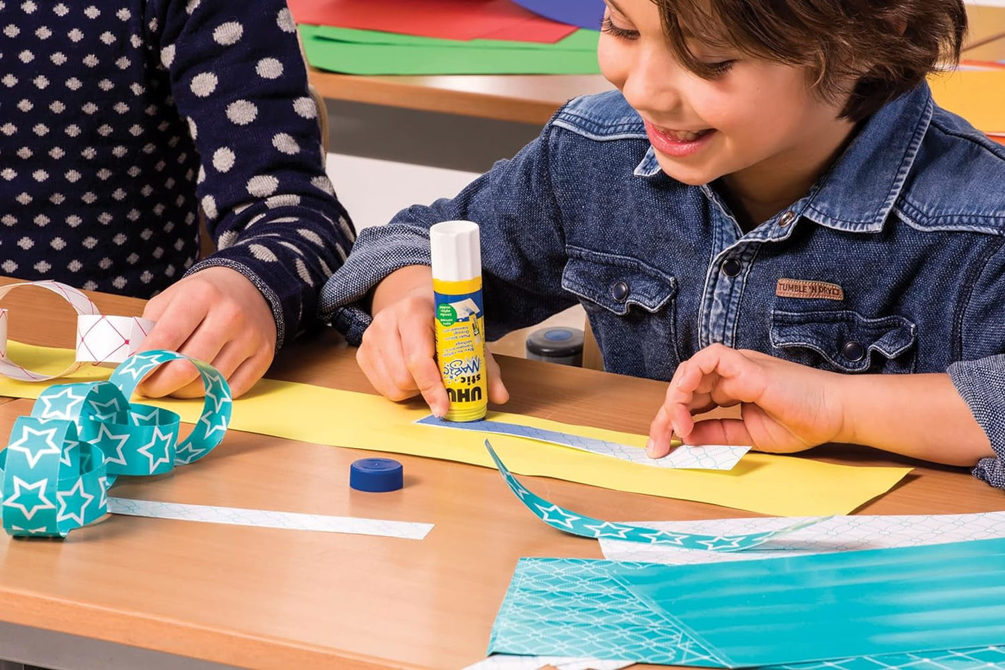 Uhu Stic Glue Stick, Blue, .74 oz., Carded Packaging