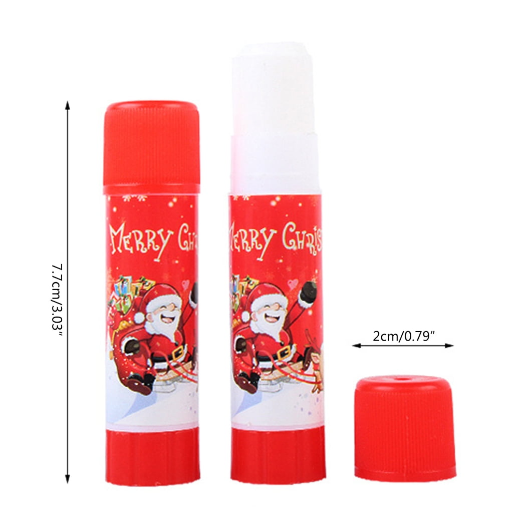 YIGSECU Solid Glues Sticks Washable, Fast Drying Gluesticks Christmas Stationery for Scrapbooking Card Making Packing