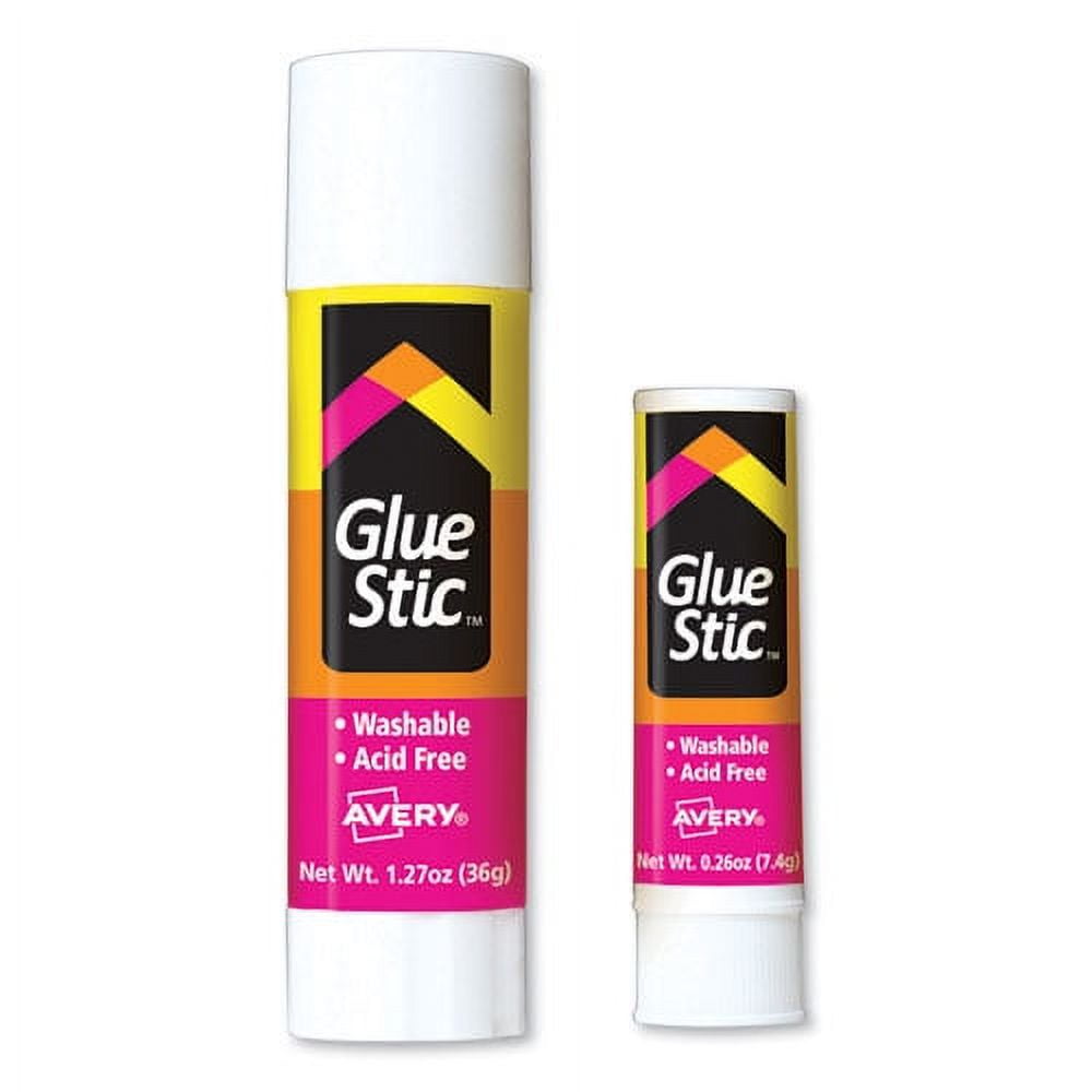 10PK Avery Clear Application Permanent Glue Stic, 1.27-oz., Stick