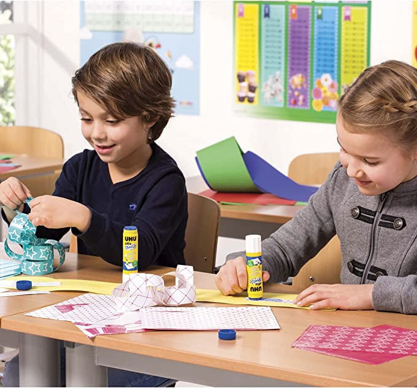 Saunders STD99653 1.41 oz UHU Stick Color Glue Stick, Blue