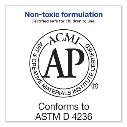 6PC Avery Permanent Glue Stic, 0.26 oz, Applies White, Dries Clear