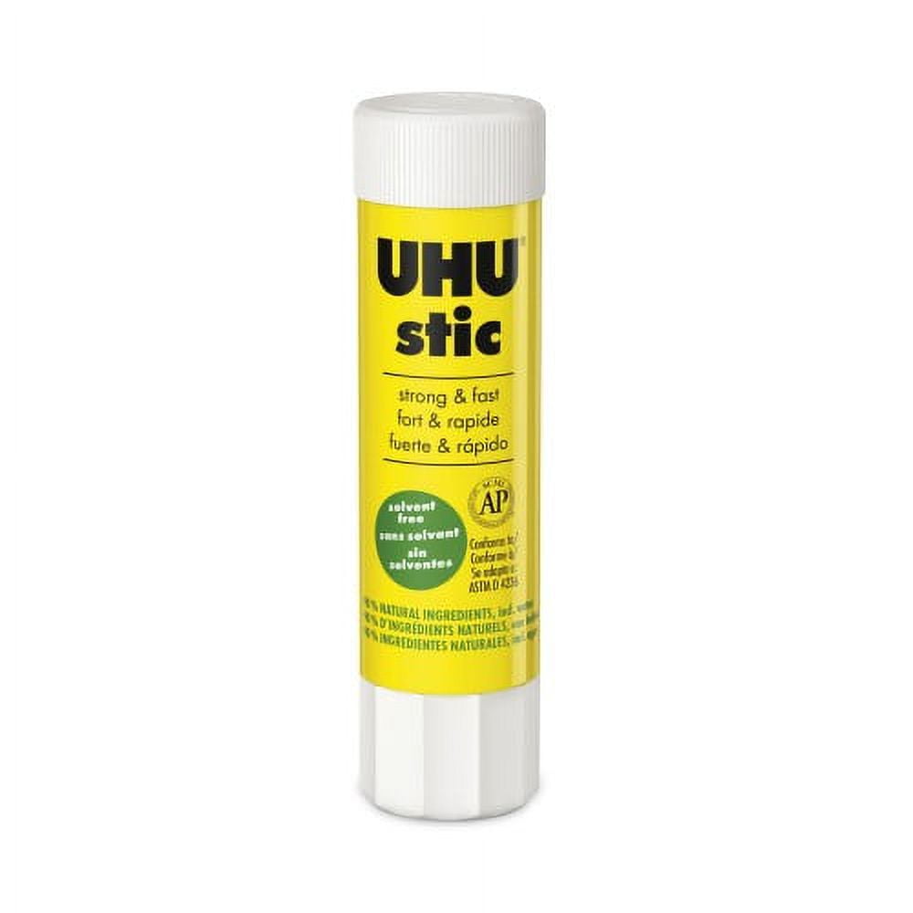 8PK UHU Stic Permanent Glue Stick, 0.29 oz, Dries Clear (99648)