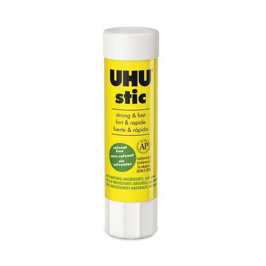 8PK UHU Stic Permanent Glue Stick, 0.29 oz, Dries Clear (99648)