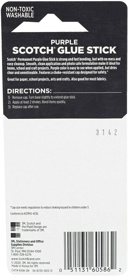 3M - 7010383411 - Scotch Purple Glue Stick 6108-2N .28 oz 2-Pack (2EA)