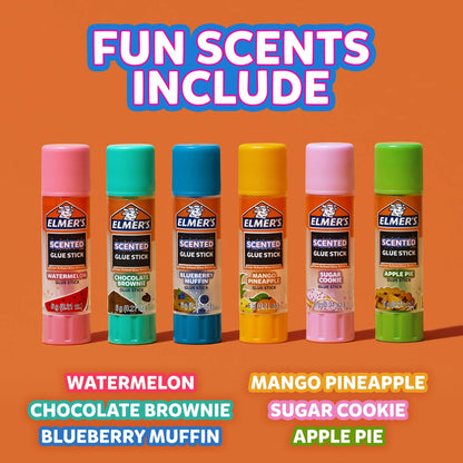 ( 4 Pack ) Elmer’s Scented Glue Sticks Variety Pack, Safe, Non-toxicSchool Glue, 6 Gram, 12 Count, 1 Hour Dry