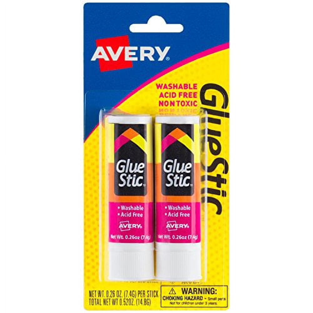 Avery Glue Stic Washable Nontoxic 0.26 oz (Pack of 14)