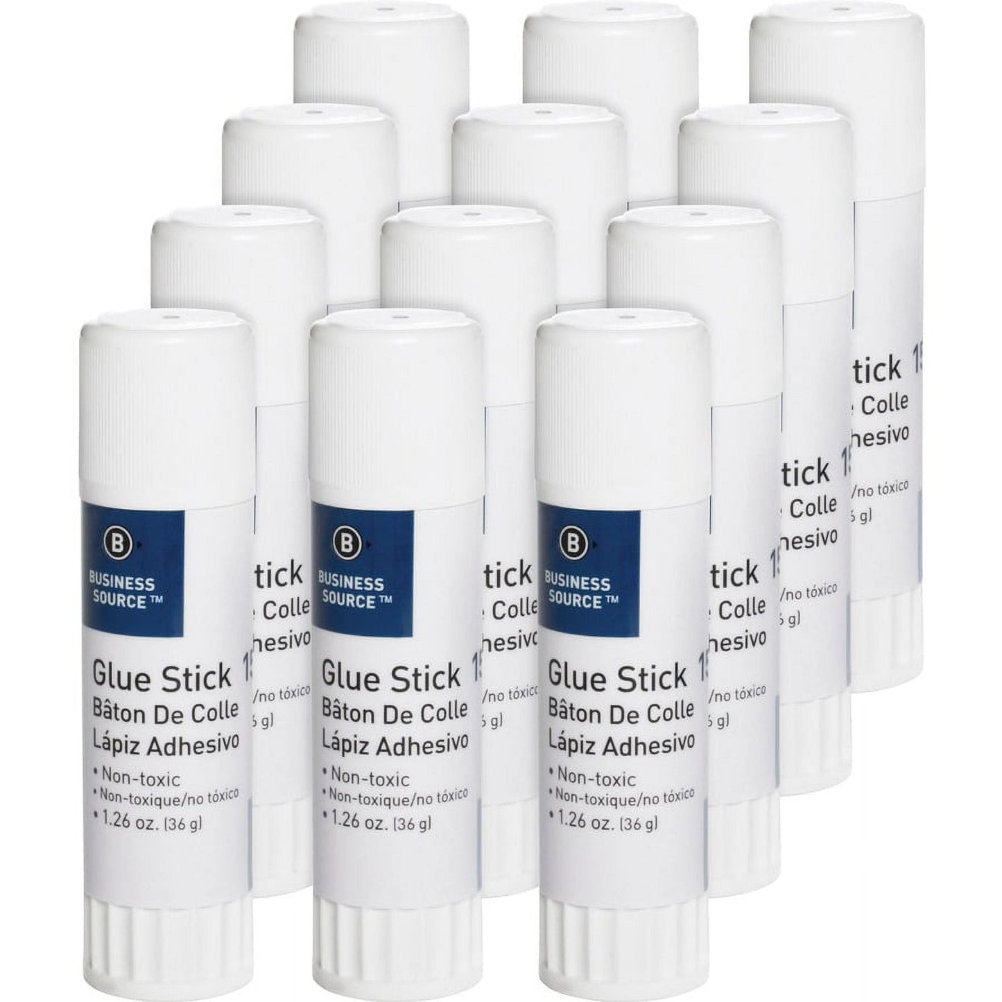 Business Source Glue Stick - 1.26 oz - 12 / Pack | Bundle of 2 Packs