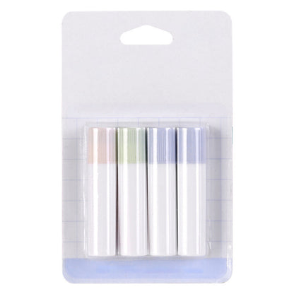 Ngheia Pen-Shaped Glue Stick Refill, Pen Glue 4 Pack Replacement Cartridges Grid Pattern Design Colors Compatible with Standard Pen Glue Applicators, 1 Card Glue Stick (4Pcs)