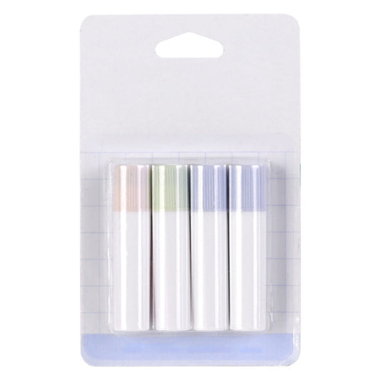 Ngheia Pen-Shaped Glue Stick Refill, Pen Glue 4 Pack Replacement Cartridges Grid Pattern Design Colors Compatible with Standard Pen Glue Applicators, 1 Card Glue Stick (4Pcs)