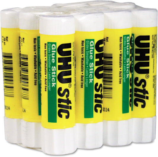 Stic Permanent Clear Application Glue Stick 0.29 oz 12 Sticks per Pack (99450)