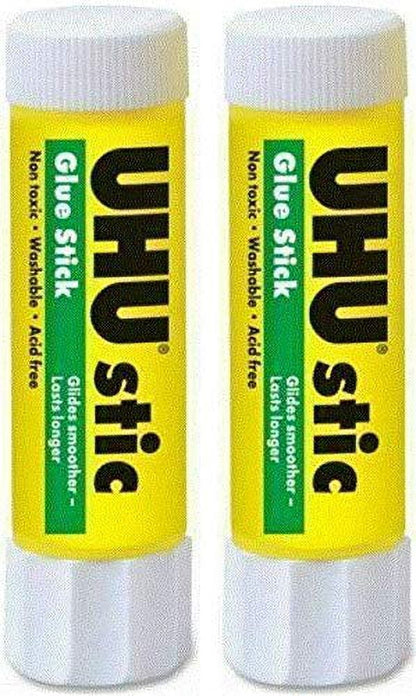 Stic Permanent Clear Application Glue Stick, 1.41 oz (2 Pack)