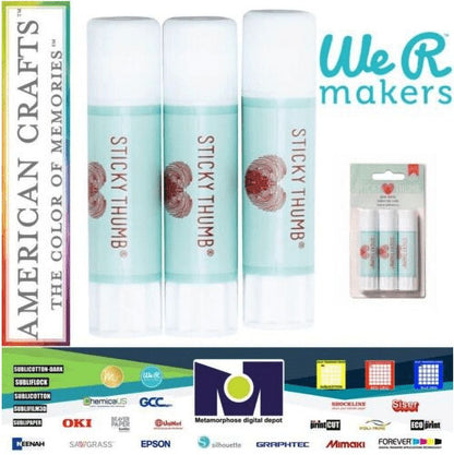 Sticky Thumb Glue Stick 3/Pkg-Permanent