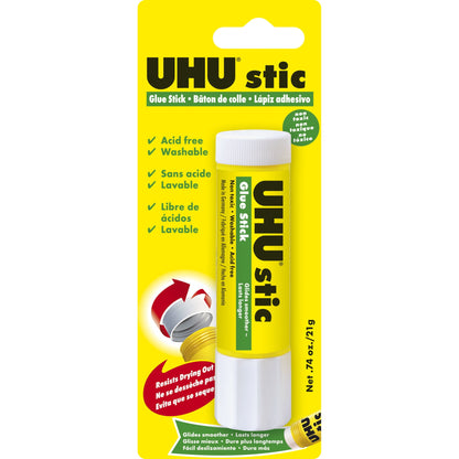 Uhu Stic Glue Stick, White, .74 oz.