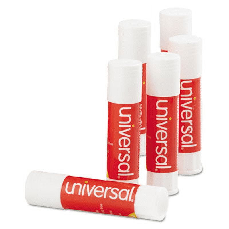Universal-2PK Glue Stick, 0.28 Oz, Applies And Dries Clear, 12/Pack