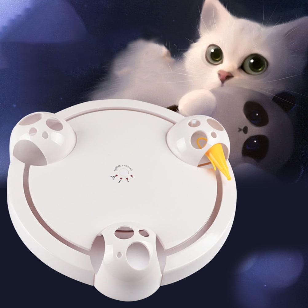 WHAMVOX Electric Cat Toy Mood-easing Cat Toys Cat Play Toys White