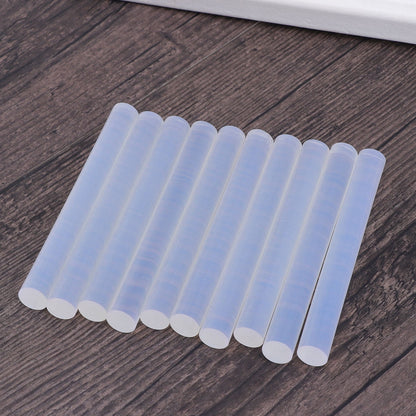 WRISTBIQUE Cylindrical Glue Sticks 10Pcs for Glass and Cardboard Crafting Transparent Thermoplastic Resin