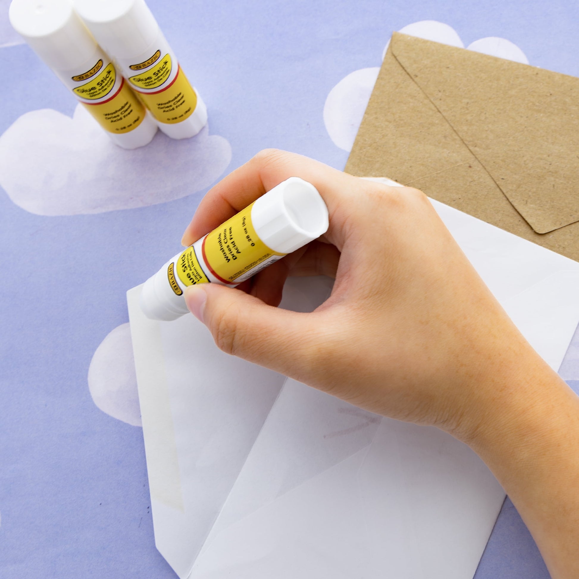 BAZIC Glue Stick 8g/0.28 Oz, White Glue Sticks, Acid Free for Photos Paper Art Craft (30/Pack), 20-Packs