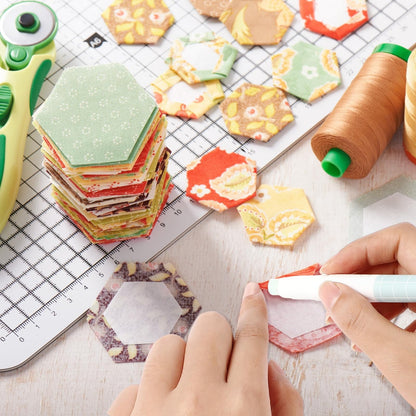 Ngheia Pen-Shaped Glue Stick Refill, Pen Glue 4 Pack Replacement Cartridges Grid Pattern Design Colors Compatible with Standard Pen Glue Applicators, 1 Card Glue Stick (4Pcs)