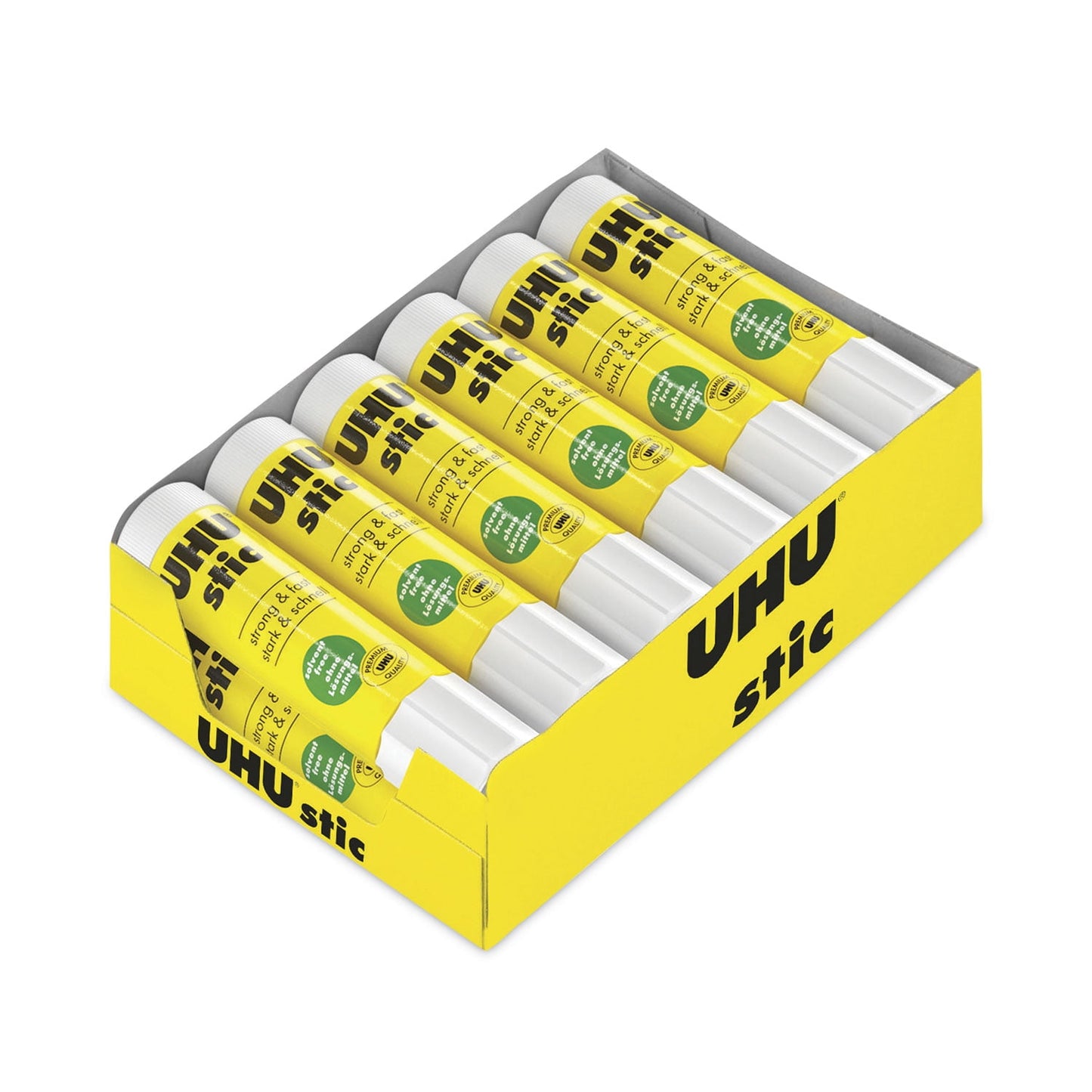 3PC UHU Stic Permanent Glue Stick, 0.74 oz, Dries Clear