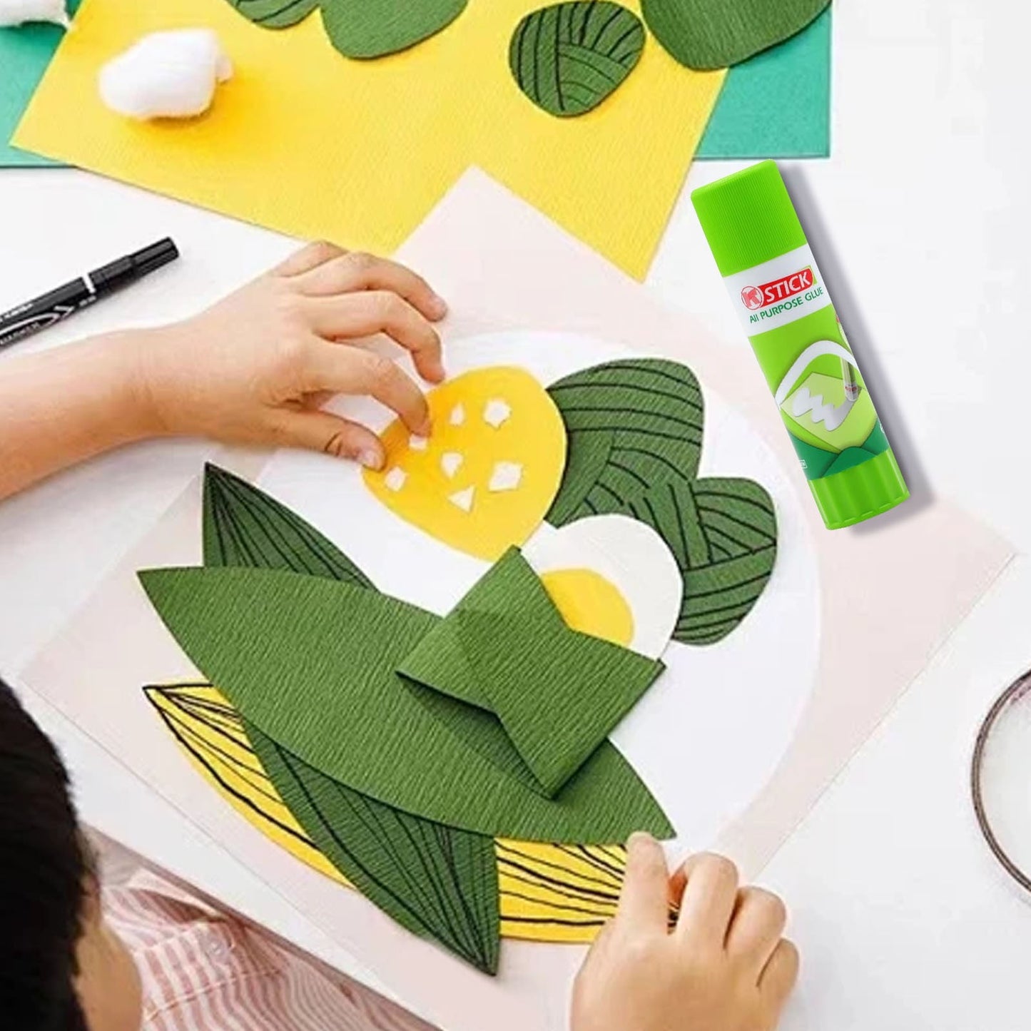 All Purpose Glue Sticks,21g All Purpose Stick Glue,Strong Hold, Easy Stick, Quick Drying, Non-Toxic, Scrapbooking,Glue Sticks Solid Adhesive,Strong Adhesive for Paper and Cardboard Projects,Green