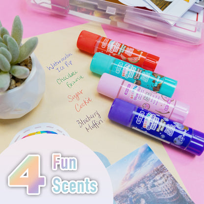 BAZIC Scented Glue Sticks, Washable, Assorted Scents 6 Grams, All Purpose Acid Free Glue Stick (4/Pack), 24-Pack